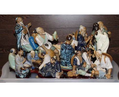 LARGE GROUP OF CHINESE CERAMIC FIGURES 