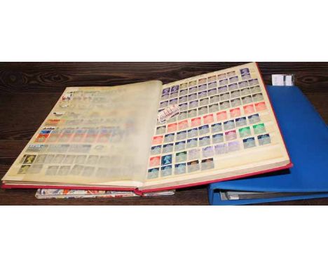 MID-TWENTIETH CENTURY COLLECTION OF BRITISH AND COMMONWEALTH STAMPS
(two folders) together with a hard-back copy of 'Rapkins 