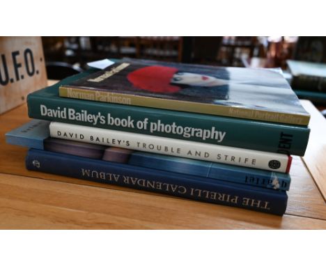 Five volumes of photography including glamour models, by Norman Parkinson, David Bailey, Helmut Newton and Pirelli 