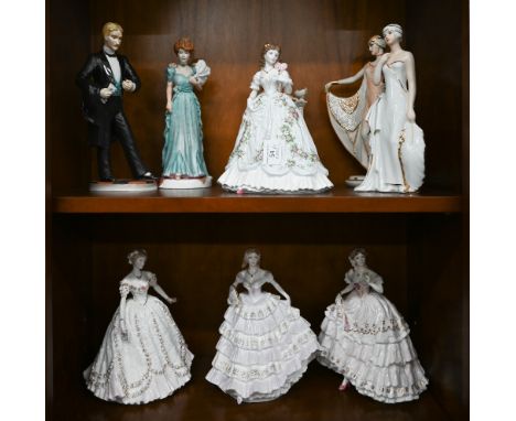 Four Royal Worcester ltd ed figures - 'Sweetest Valentine', 'Belle of the Ball', 'The Fairest Rose' and 'Queen of Hearts', to