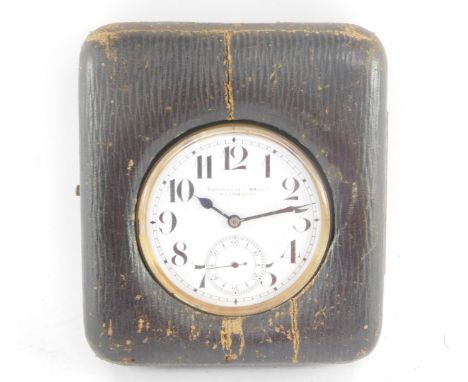 A Doxa early 20thC Goliath pocket watch, for Crichton Bruce, Edinburgh., open face, keyless wind, the circular enamel dial be
