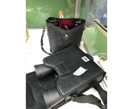 Cased Minolta Activa 10x50 and Pentax binoculars