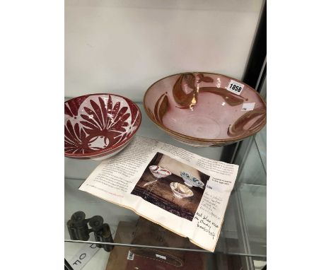 Two Alan Caiger Smith lustre decorated bowls