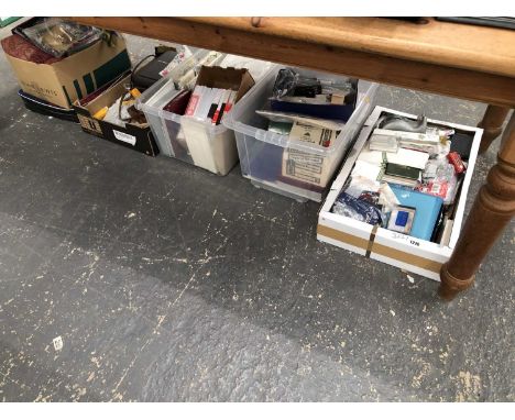 A large collection of good quality writing paper, envelopes, memo books, a Zeiss Ikon projector, a vintage Kodak camera and c