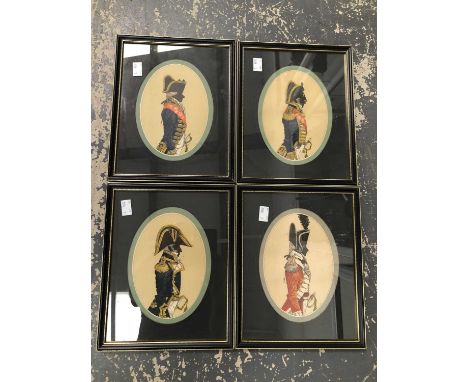A Booths blue and white covered jar together with four prints of Napoleonic sailors and soldiers