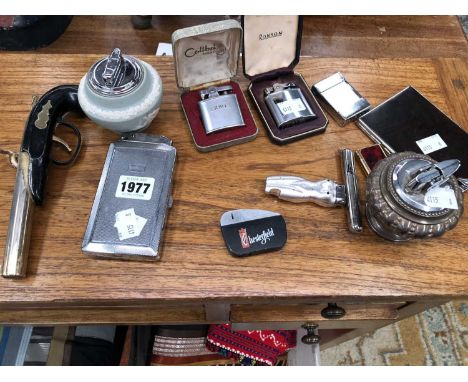 A collection of Ronson and other cigarette lighters