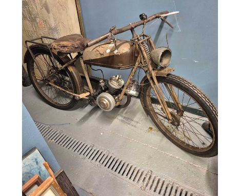 Motorcycle.- A French ( probably Motobecane) 63 cc lightweight motorcycle Project. appears generally complete. frame and engi