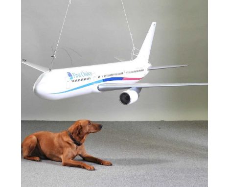 A First Choice shop display model aeroplane, 220cm long