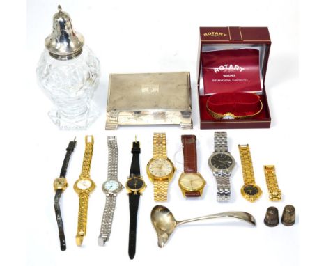 A gents automatic wristwatch signed Montine; a Tissot quartz wristwatch; an Everite King wristwatch; a Rotary lady's wristwat