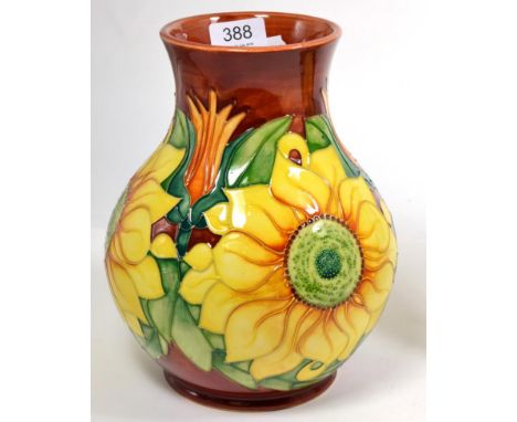 A modern Moorcroft 'Inca' pattern baluster vase, 1994