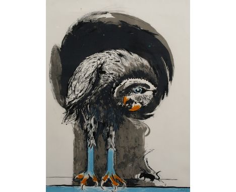 Graham Sutherland (1903-1980) 'Bird and Mouse', 1968 artist's Proof, inscribed and signed in pencil coloured lithograph 64cm 