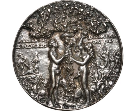 GERMANY. SAXONY. John Frederick I the Magnanimous, 1532-47. Silver medal. Work after Hans Reinhart the elder, 'fall and cruci