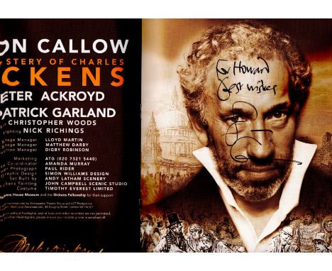 Simon Callow on 2001 Malvern Theatre Mystery of Charles Dickens programme