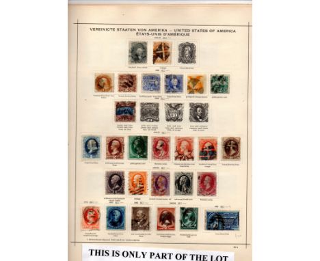 USA 1851-1913 Collection on vintage printed Schaubek leaves with a depth of material on well filled pages, many better and hi