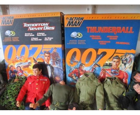 A large collection of late 20th century Action Man toys to include an SAS helicopter A/F, six figures, a large quantity of mi