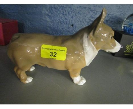 A Royal Copenhagen model of a corgi, model no.4598 