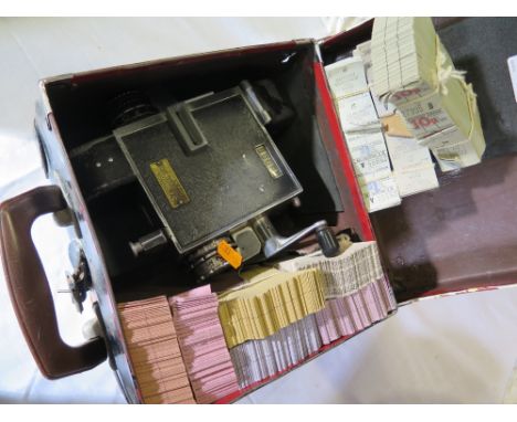 A Set Right Bus Conductor's Ticket Machine and in case and with tickets