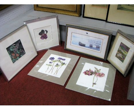 Signed Prints, Barbara Oozeerally, Lynne Murray, Diane Gainey, Vivienne Cawson (2), David H. Coslet. (6)
