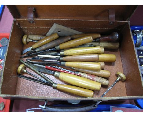 Woodworkers Chisels and Tools, to include Addis, Taylor, in leather case.