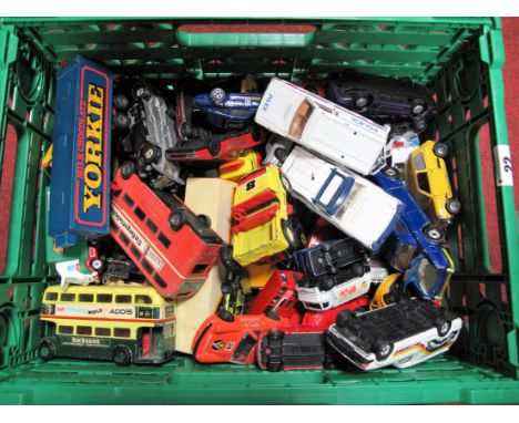 A Quantity of Playworn Diecast, including Corgi, Burago, Maisto, etc:- One Box 