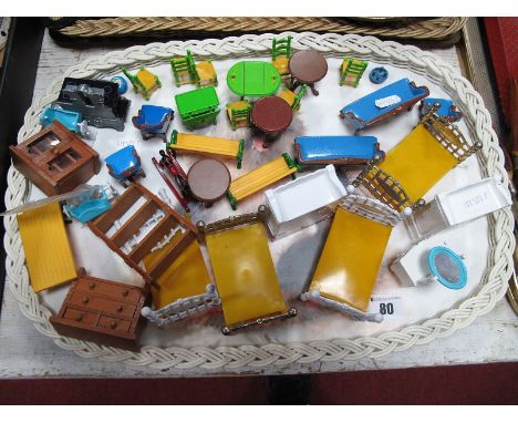 Mattel 'The Littles' Metal Dolls House Furniture:- One Tray