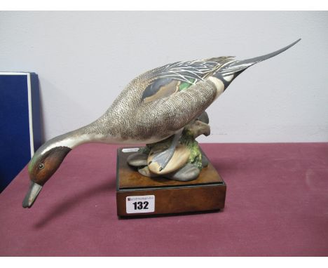 A Royal Worcester "American Pintail Drake", from the Game Bird Series modelled by Ronald Van Ruyckevelt, numbered 220, on squ
