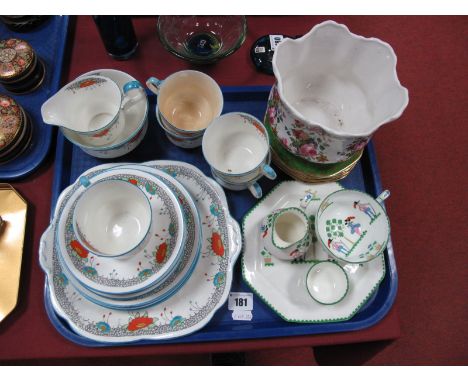 Collingwood China Early XX Century Tea Service, of twenty pieces, Paragon Cross Stick individual tea set, etc:- One Tray