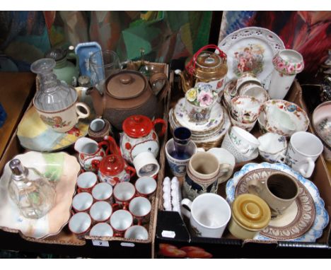 Royal Doulton Series Ware Dishes, Victorian breakfast cup, Denby teapot, china tea wares, Wedgwood Jasperwares, etc:- Two Box