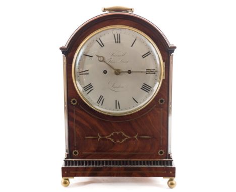 Tunnell, Fleet Street London, a Regency mahogany bracket clock: the eight-day duration, double-fusee movement striking the ho