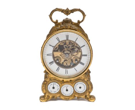 Grignon Meusnier, a French mantel clock with calendar: the eight-day duration movement striking the hours and half-hours on a