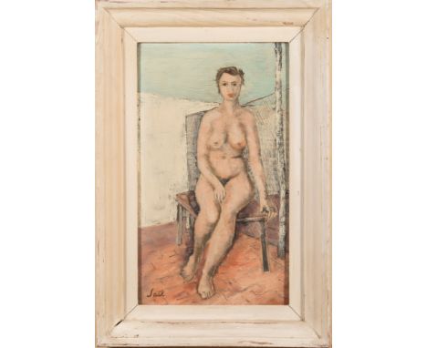 * Gustav Hellmut Sail [1908-1971]- Life class nudes,:- two, one signed oils on board each 40 x 23cm. [2] * Gustav Hellmut Sch