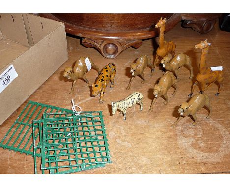 Various vintage diecast toy zoo animals, inc. Johillco