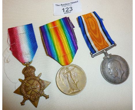 WW1 medal trio group, all named as for 12564 PTE W MASON DEVON R