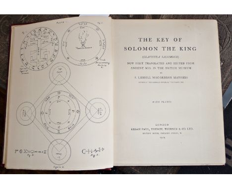 The Key of Solomon The King translated by S. Liddell Macgregor Mathers, 1909 1st Edition, pub. Kegan Paul, Trench, Trubner &a