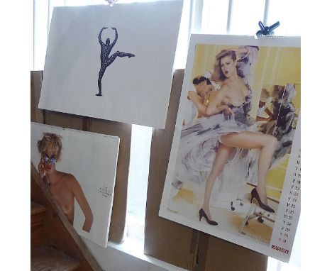 Three Pirelli calendars for 1985, 1986 &amp; 1988