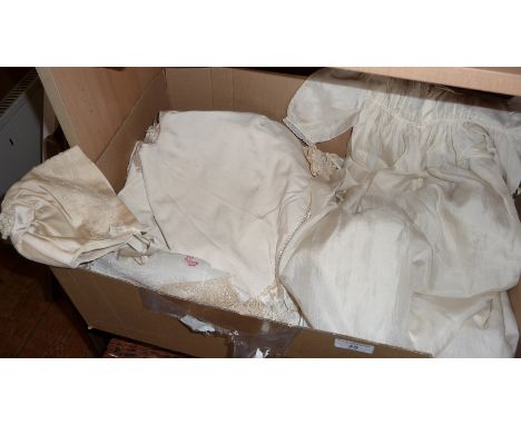 Vintage clothing: Victorian lace work children's night gowns and bonnets, etc.