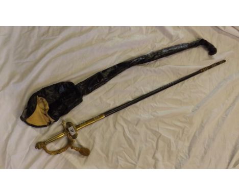Wilkinson Court sword with brass hilt     