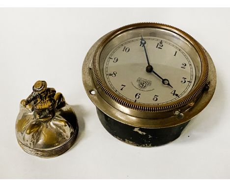 SMITHS CAR CLOCK WITH A CAR MASCOT