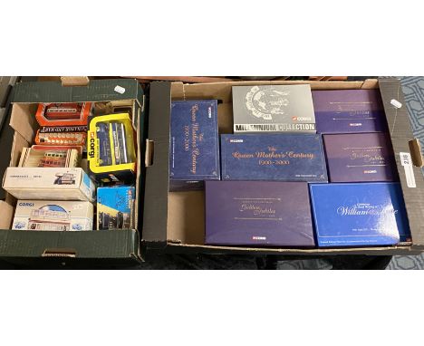 TWO BOXES OF CORGI BOXED MODEL CARS &amp; OTHERS