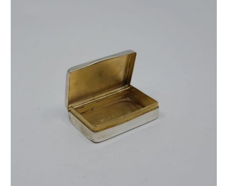 A silver snuff box, by George Unite &amp; Sons, Birmingham 1924, engine turned top and base with Greek key border, interior r