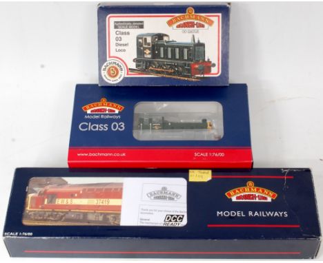 Bachmann 00 Gauge Locomotive Group, 3 Boxed Examples, to include No.31-351 Class 03 Diesel Locomotive No.D2012 (VGNM-BG), No.