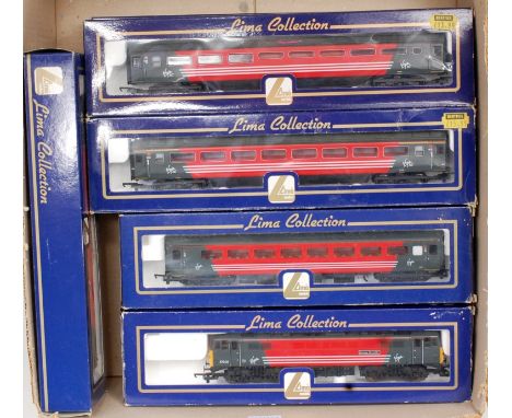 A Lima Virgin trains Class 87 electric No. 87006 'George Reynolds', another No. 87009, 3 matching Mk2F coaches, and 4 matchin