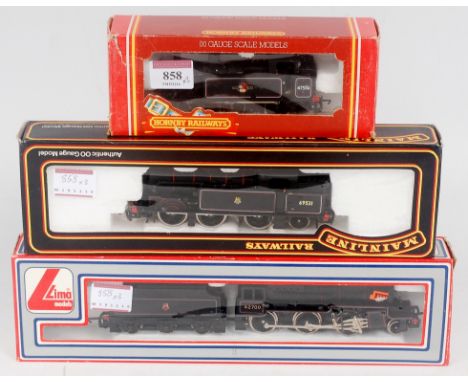 A Hornby R053 Class 3F 'Jinty' 0-6-0T in BR black No. 47556 (VG,BG) a Mainline Class N2 0-6-2T in BR lined black No. 69531 (V