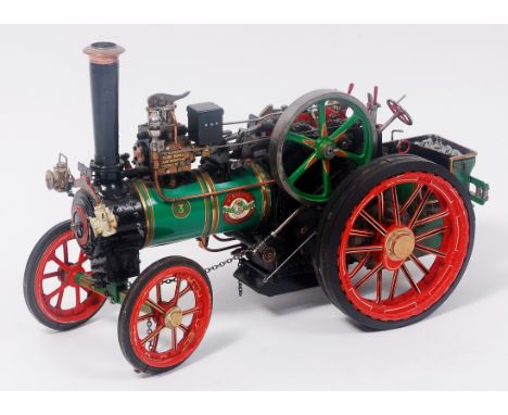 1 inch scale coal fired live steam Allchin Traction Engine, comprising copper boiler with single cylinder, two speed configur