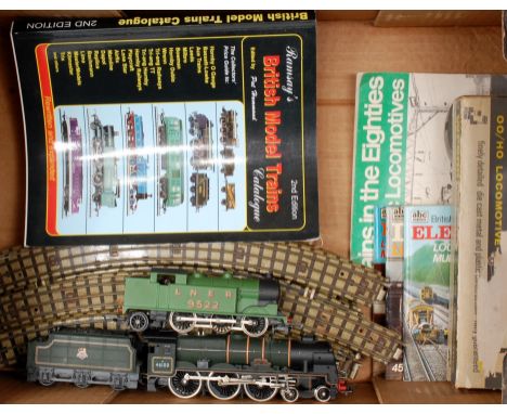 Small quantity of Hornby Dublo straight and curved 3-rail track (G) a Wrenn Railways W2217 LNER green 0-6-2T (G-BF) an Airfix