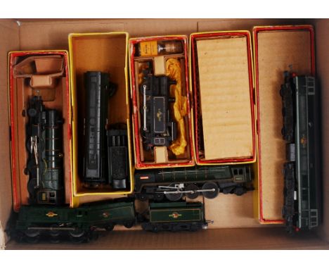 Triang TT gauge 'Windsor Castle' engine and tender, 'Britannia' engine and tender, 'Clan Line' engine and tender, 3F tank eng