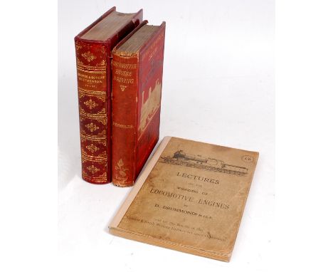 Railway Book Group, to include Lectures Notes LSWR D.Drummond M.I.C.E, Autographed presentation copy of Locomotive Engine Dri