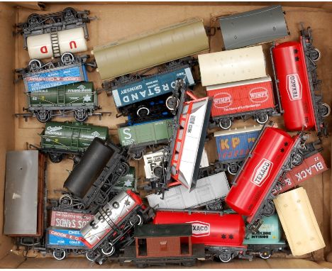 30 unboxed wagons by Hornby, Dapol, Lima, Triang, Jouef etc (generally G)