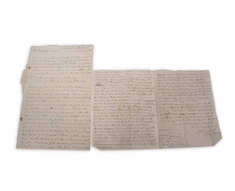 Americana Interest: two lettters from Rt.Rev Robert Smith (1732- 1801), first Bishop of the Diocese of South Carolina. The fi