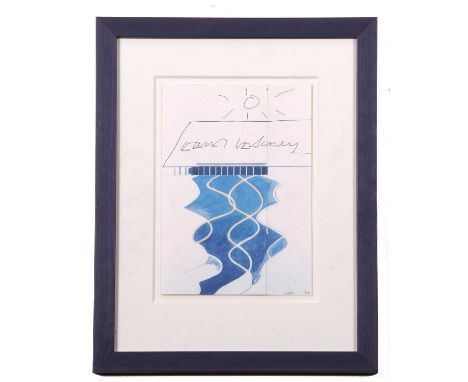 David Hockney OM CH RA (b.1937), 'A Drawing Retrospective', 24th August 1995, original black ball-point pen signature with a 